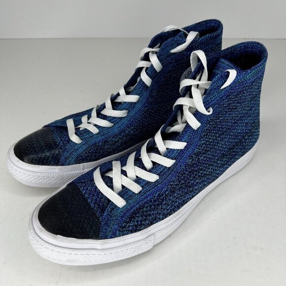 Converse Unisex 157507C Flyknit Hi True Indigo Size 10M 12W Trainers Shoes - Picture 1 of 9